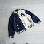 بامبر جکت دورنگ سرمه ای شیری Jack&Jones