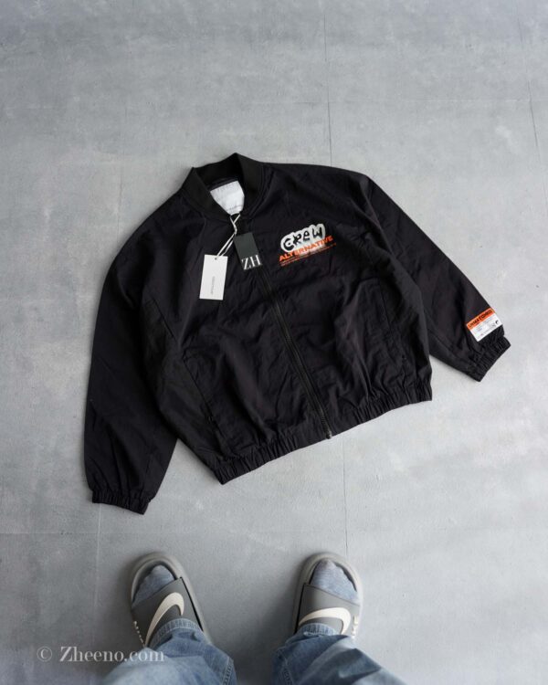 بامبر جکت مشکی طرح دار Jack&Jones
