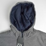 سویشرت پلار کلاه دار دورنگ سرمه ای طوسی Livergy