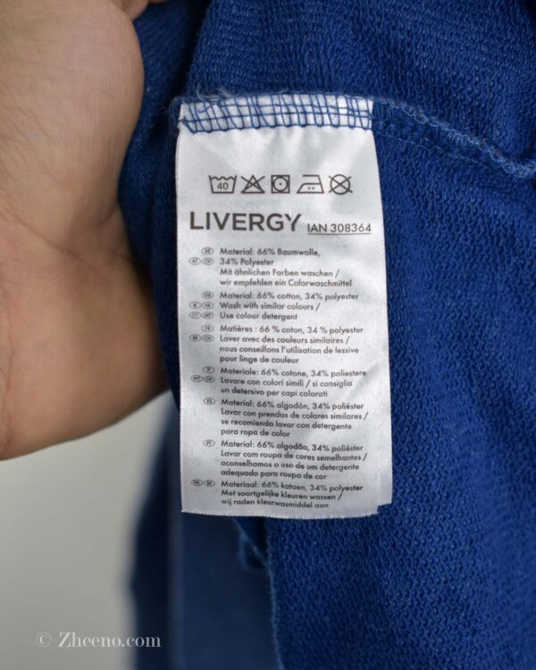 سویشرت کلاه دار آبی Livergy