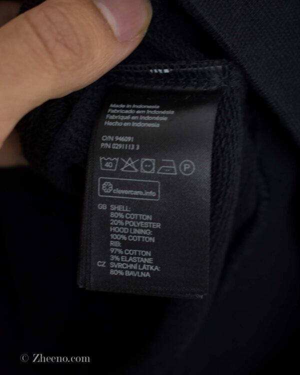 سویشرت کلاه دار مشکی ساده H&M