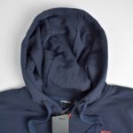 سویشرت کلاه دار سرمه ای زیپ قرمز Livergy