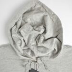 سویشرت کلاه دار طوسی روشن ساده H&M