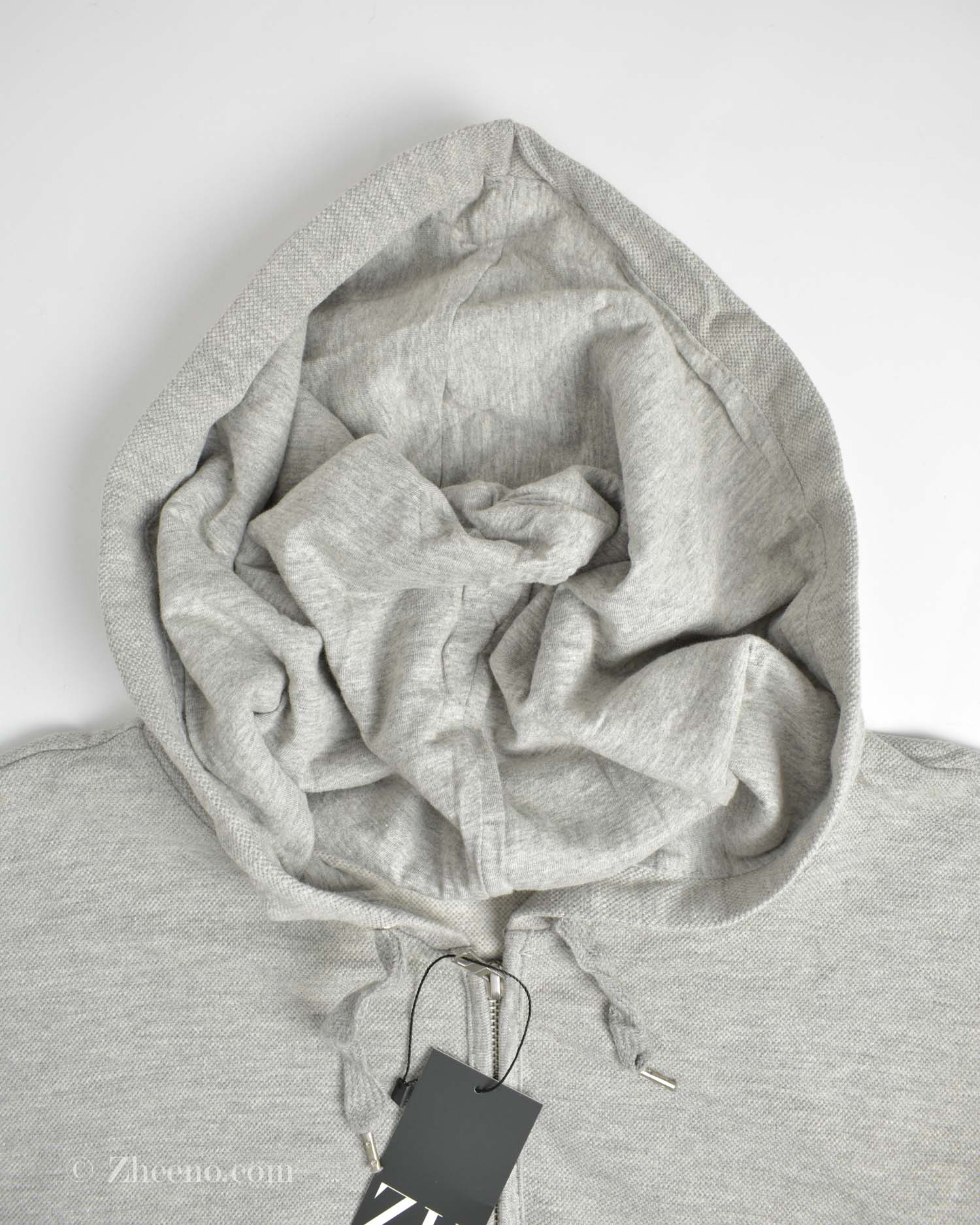 17605995065036900 سویشرت کلاه دار طوسی روشن ساده H&M