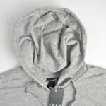 سویشرت کلاه دار طوسی ساده