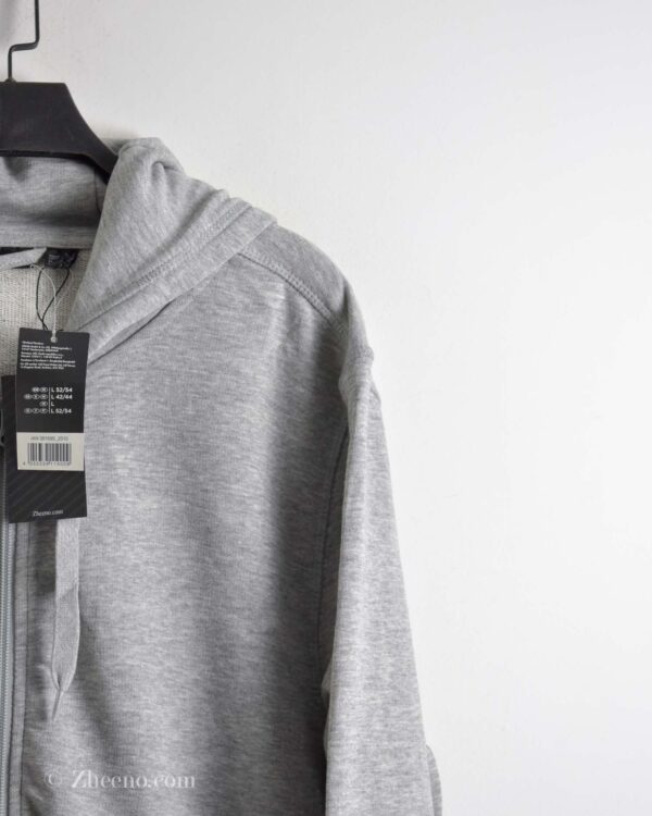 سویشرت کلاه دار طوسی ساده