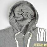 سویشرت کلاه دار طوسی طرح دار Deutschland