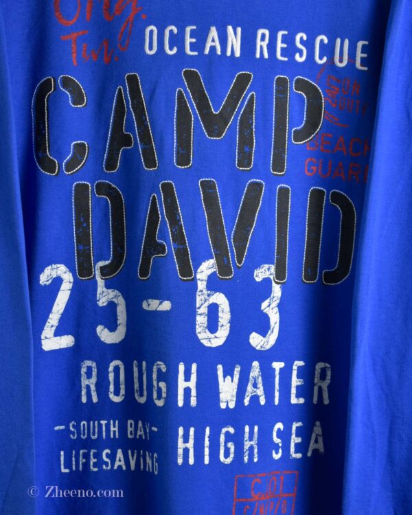 هودی آبی طرح دار Camp David