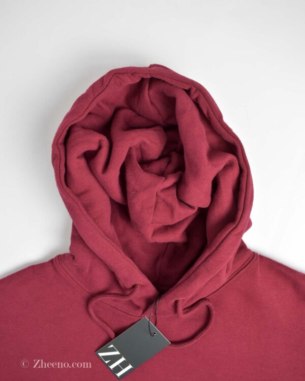 هودی عنابی تند ساده Topman