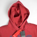 هودی زرشکی طرح دار S.oliwen