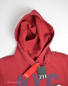 هودی زرشکی طرح دار S.oliwen