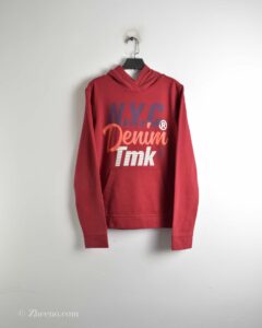 هودی زرشکی طرح دار S.oliwen