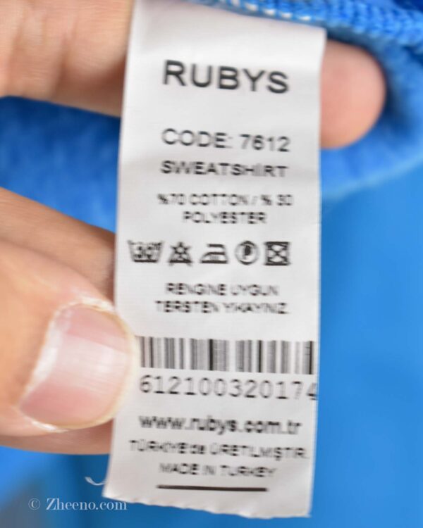 هودی آبی روشن Rubys