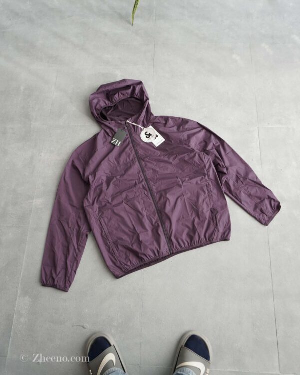 جکت بادگیر کلاه دار بنفش Jack&Jones