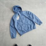 بامبر جکت نیم زیپ کلاه دار آبی Selected