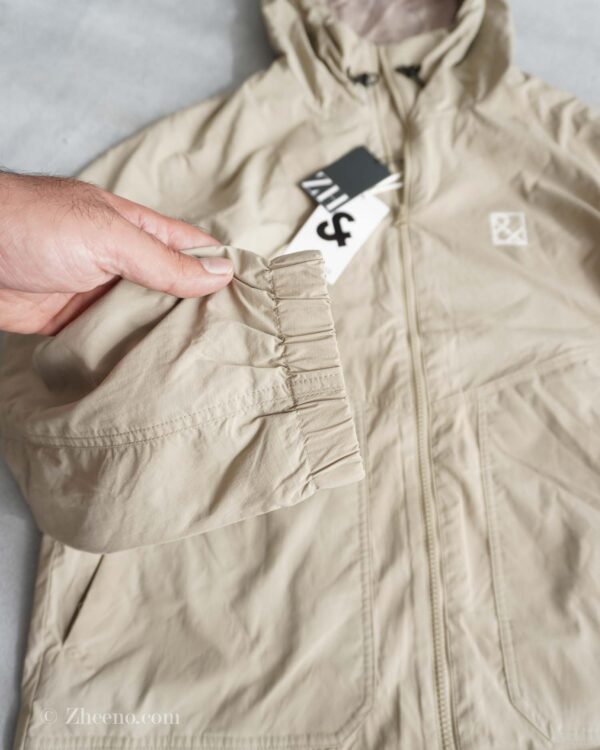 جکت بارانی کلاه دار خاکی Jack&Jones