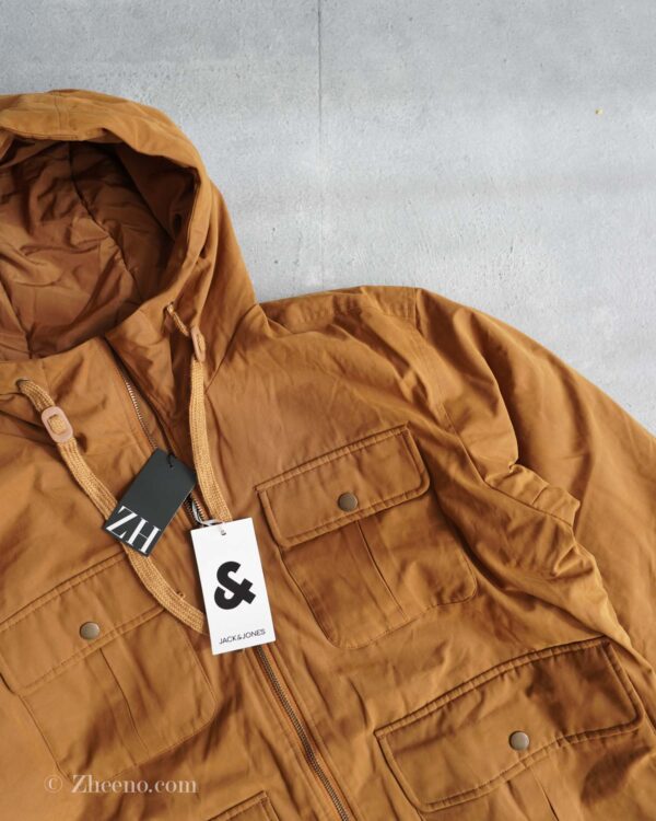 جکت کلاه دار شتری Jack&Jones