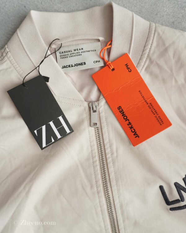 بامبر جکت کرم آستین زیپ دار Jack&Jones