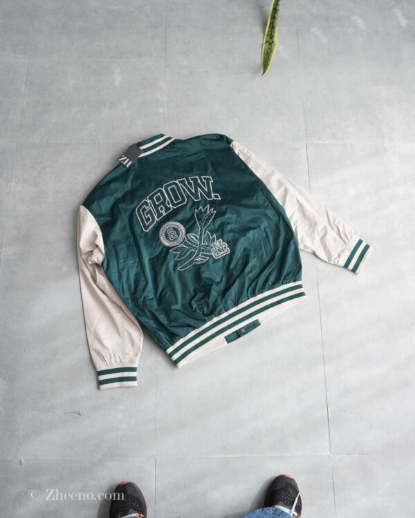 بامبر جکت سبز آستین کرم Jack&Jones