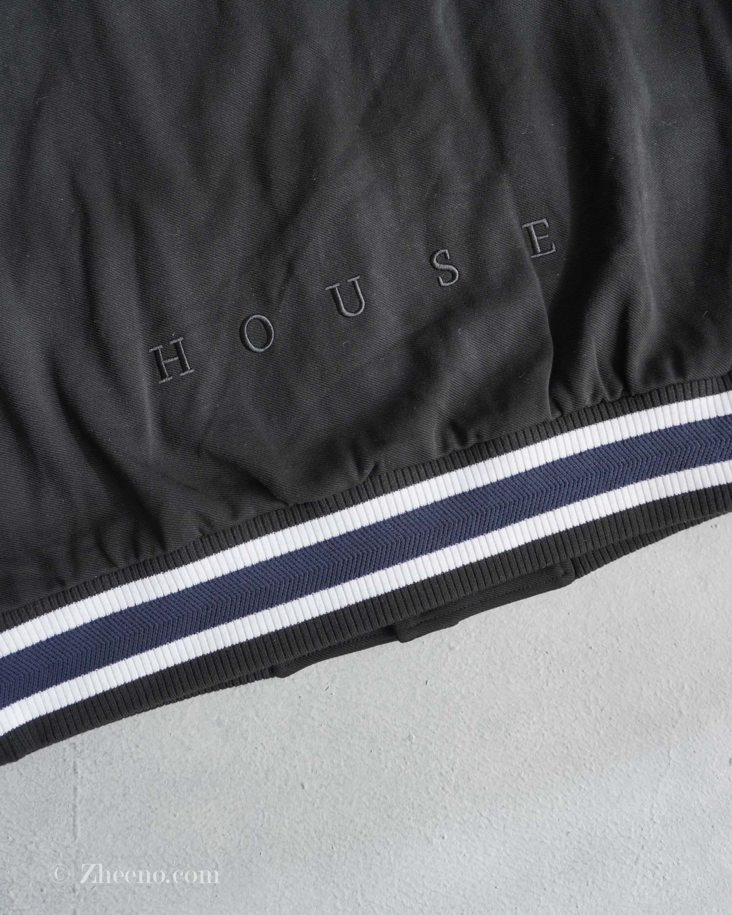 17616477203409616 بامبر جکت مشکی یقه سرمه ای Jack&Jones