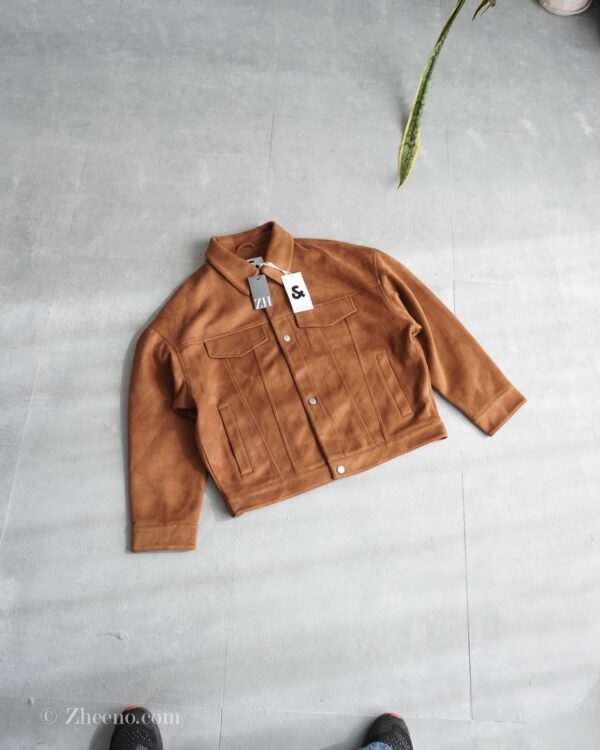 جکت چرم جیر شتری Jack&Jones