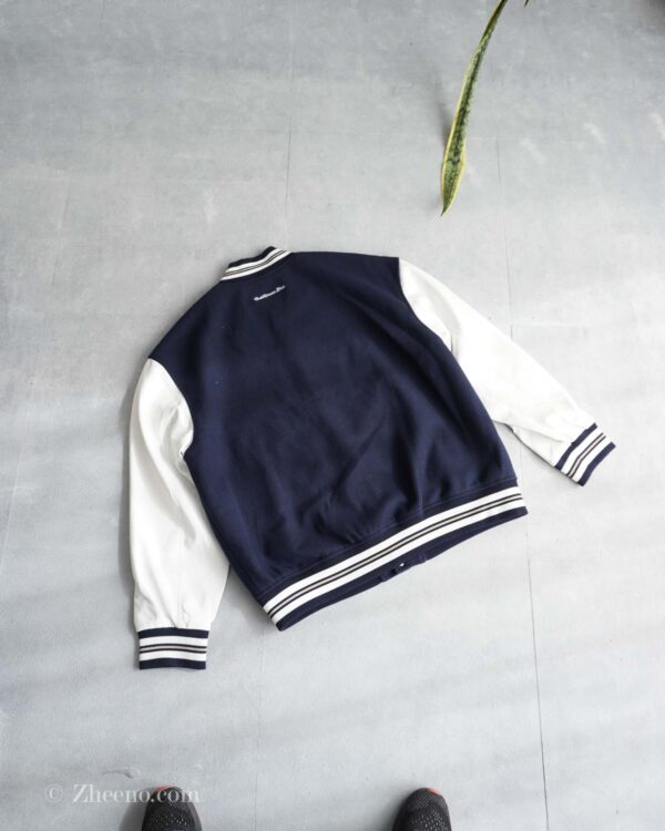 بامبر جکت سرمه ای آستین چرم Jack&Jones