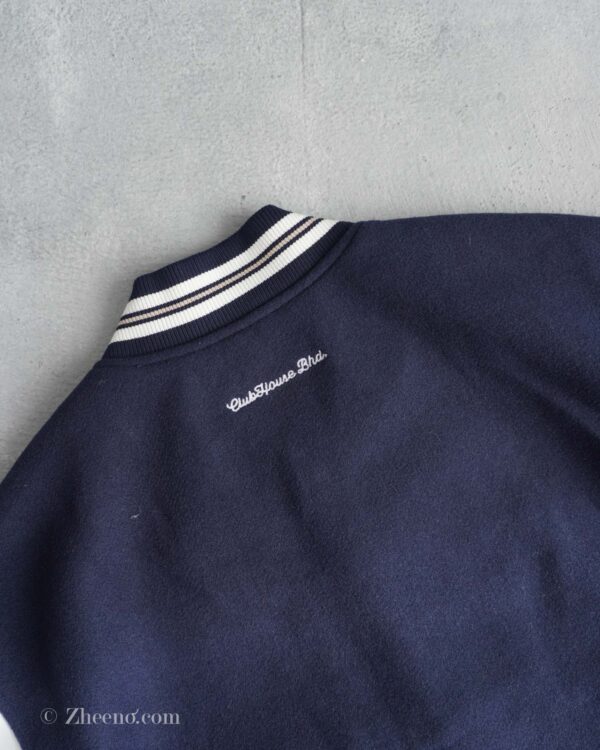 بامبر جکت سرمه ای آستین چرم Jack&Jones