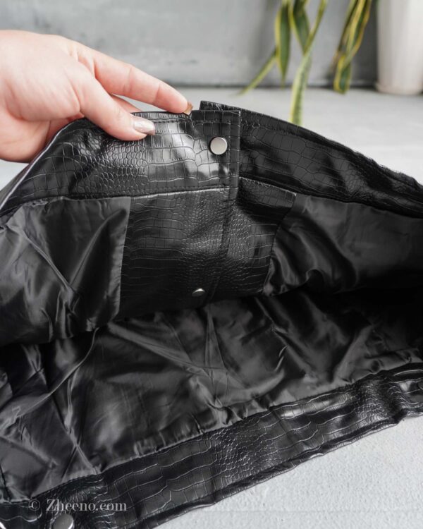 بامبر جکت چرم طرح دار MLMR