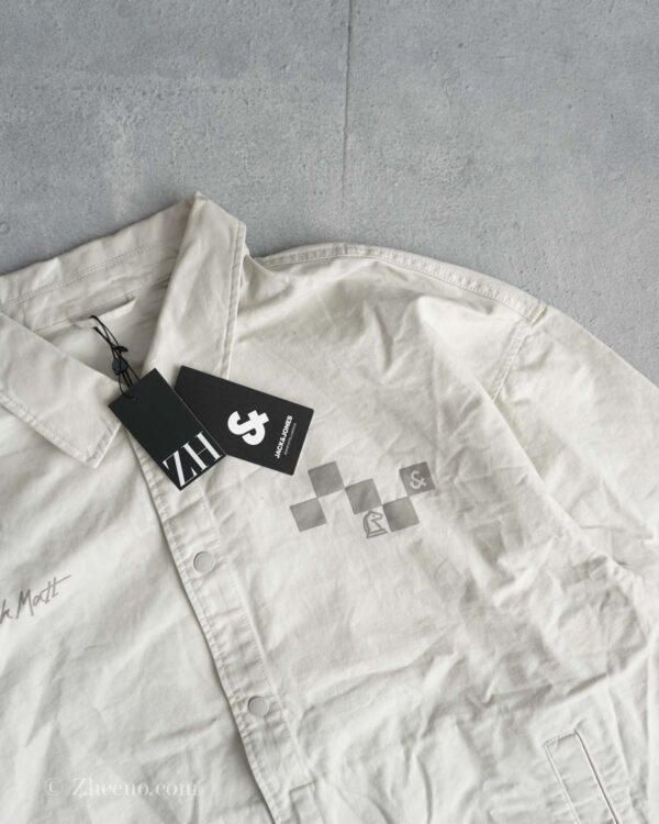 جکت جین شیری طرح دار Jack&Jones