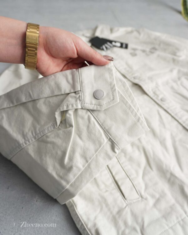 جکت جین شیری طرح دار Jack&Jones