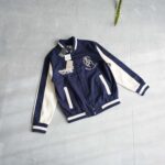 بامبر جکت سرمه ای آستین چرم Jack&Jones