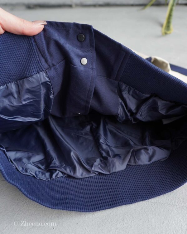 بامبر جکت سرمه ای آستین چرم Jack&Jones