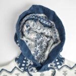 بافت وینتیج کلاه دار آبی