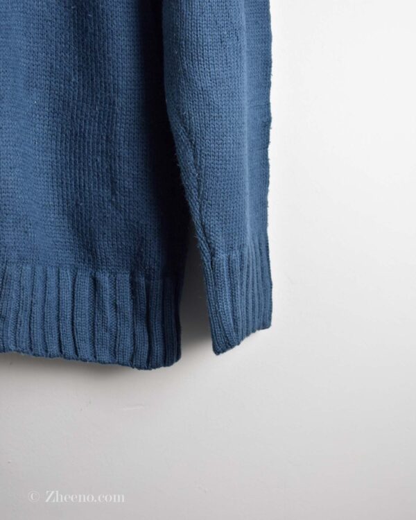 بافت وینتیج کلاه دار آبی