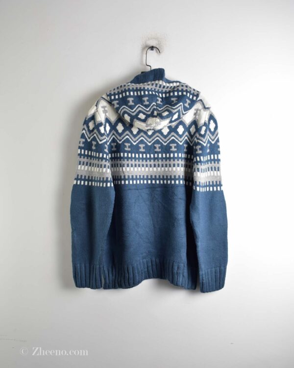 بافت وینتیج کلاه دار آبی