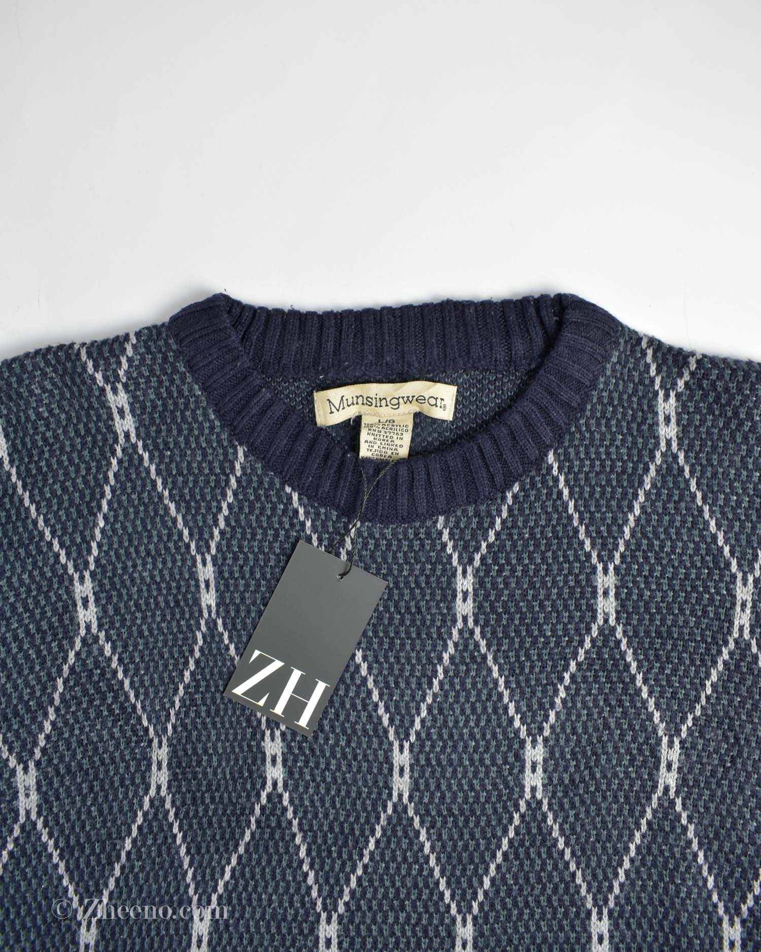 17616708351337448 بافت وینتیج سرمه ای Munsingwear