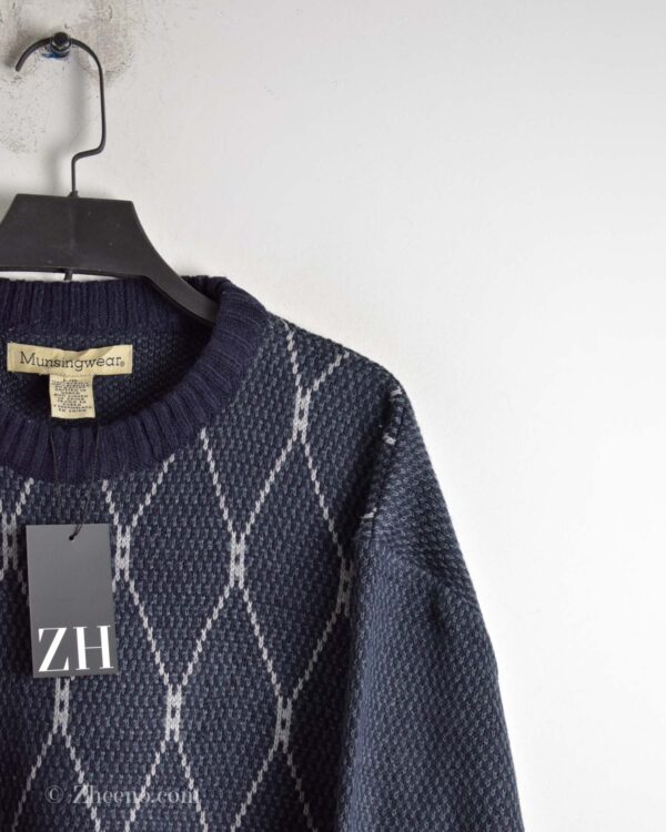 بافت وینتیج سرمه ای Munsingwear