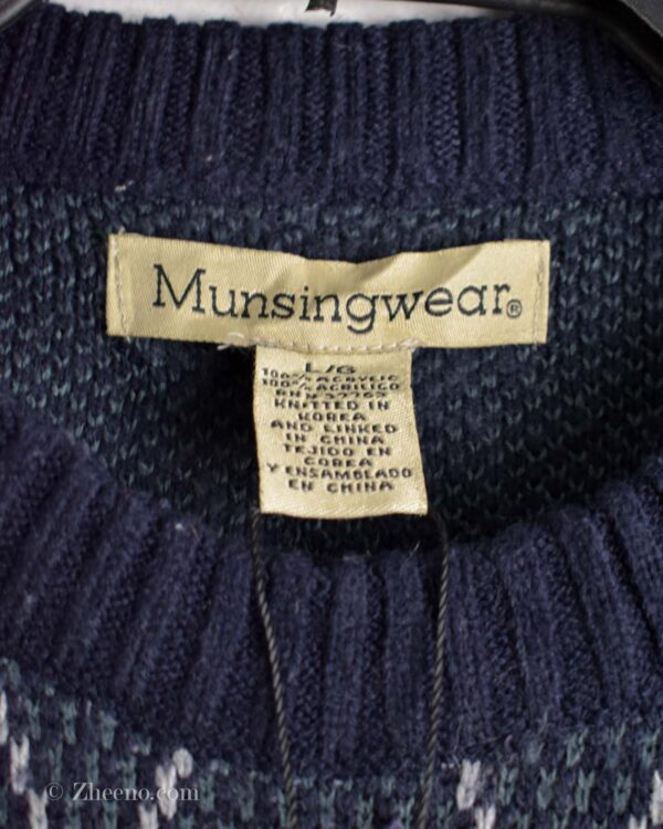 بافت وینتیج سرمه ای Munsingwear