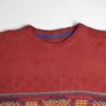 بافت وینتیج قرمز طرح دار