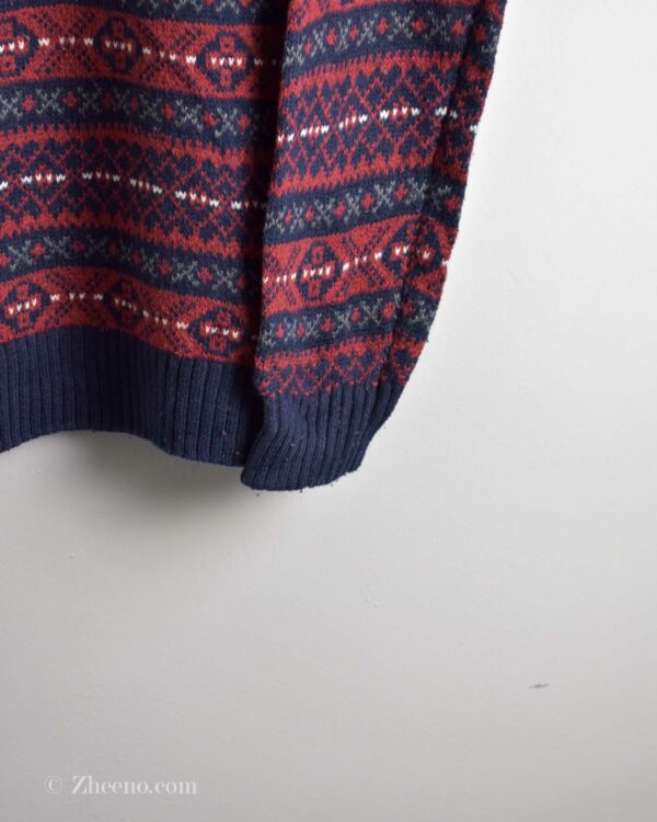 بافت وینتیج قرمز طرح دار Craft&barrow