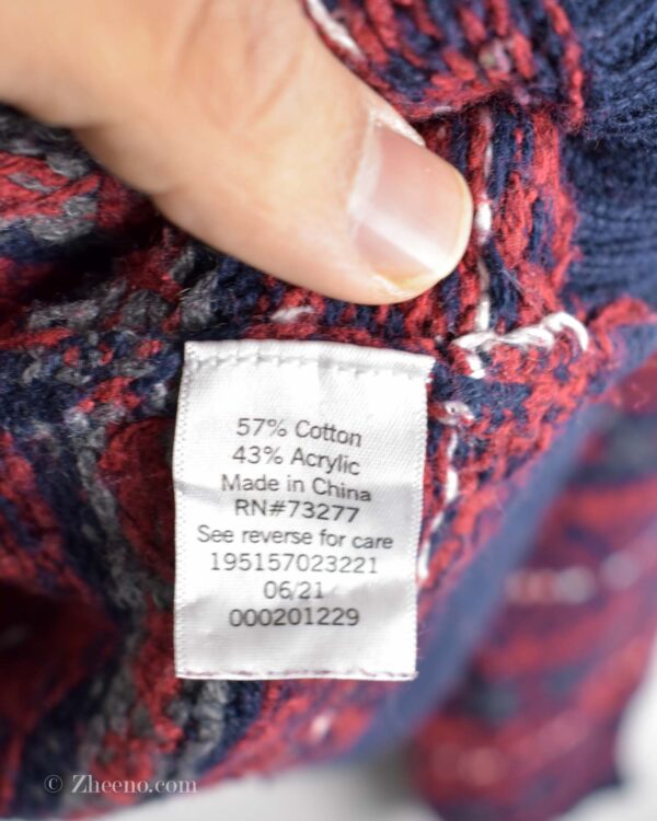 بافت وینتیج قرمز طرح دار Craft&barrow