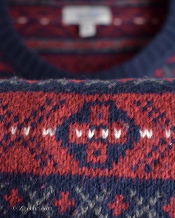 بافت وینتیج قرمز طرح دار Craft&barrow