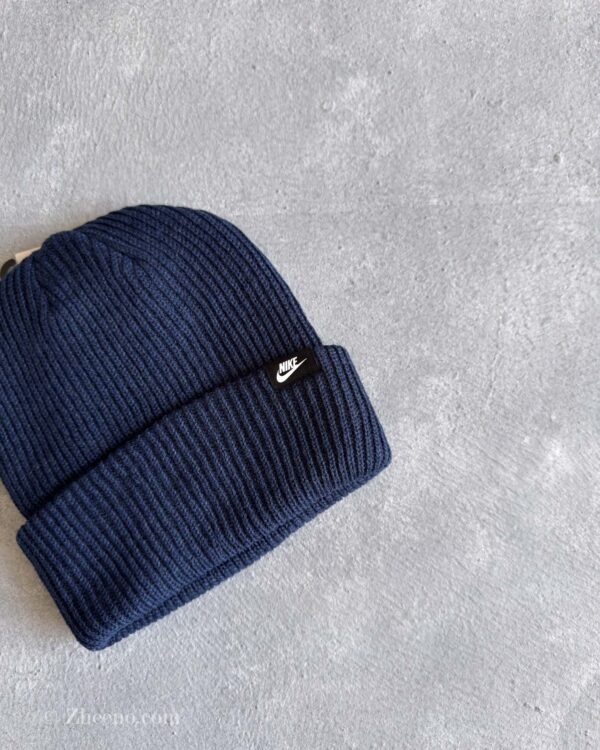 کلاه بافت سرمه ای نایکی - Image 3