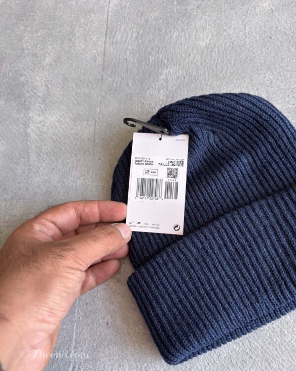 کلاه بافت سرمه ای نایکی - Image 4