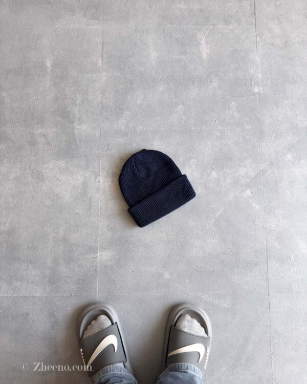 کلاه بافت سرمه ای نایکی - Image 6