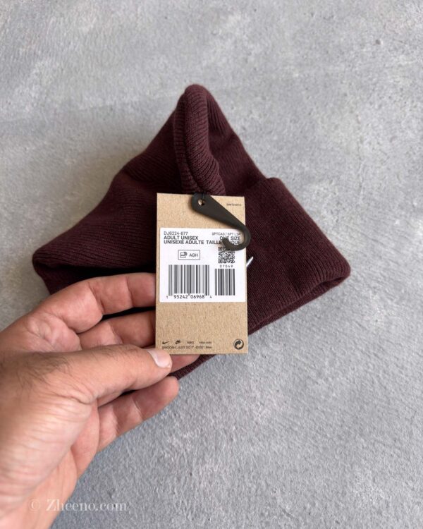 کلاه بافت قهوه ای نایکی - Image 4