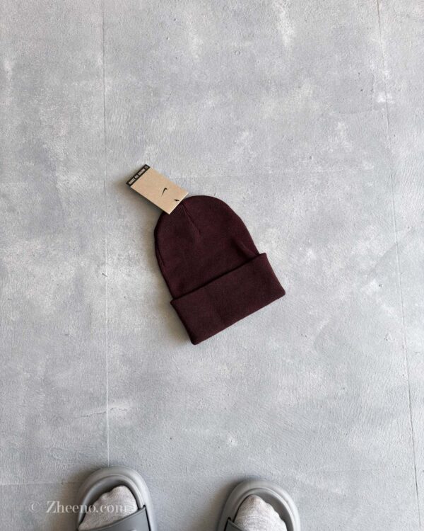 کلاه بافت قهوه ای نایکی - Image 6