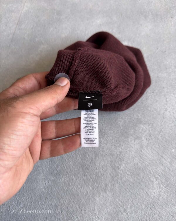 کلاه بافت قهوه ای نایکی - Image 5