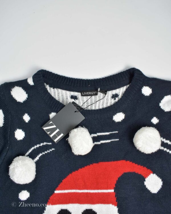 بافت کریسمسی سرمه ای طرح آدم برفی Livergy