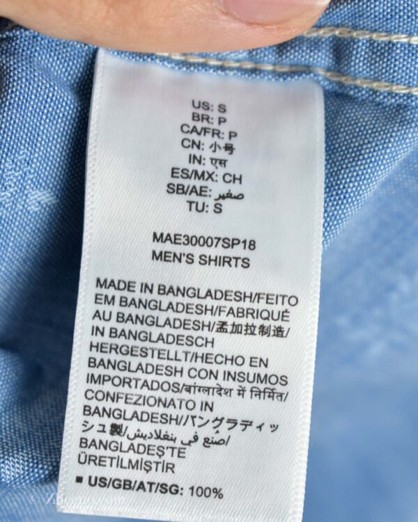 پیراهن نخی آستین کوتاه آبی Amazon Essential